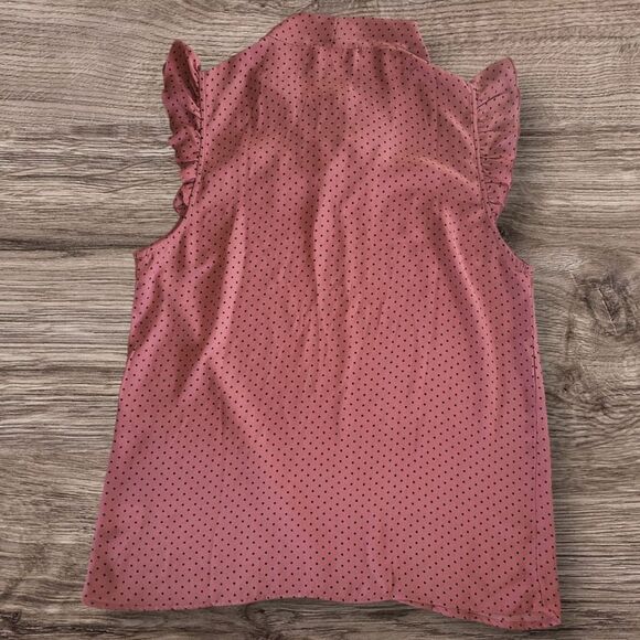 Tamara H. XS Pink Blouse with Polka Dots And Neck Tie - Picture 3 of 3